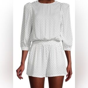 WeWoreWhat Ivory and Black Polka Dot Dress